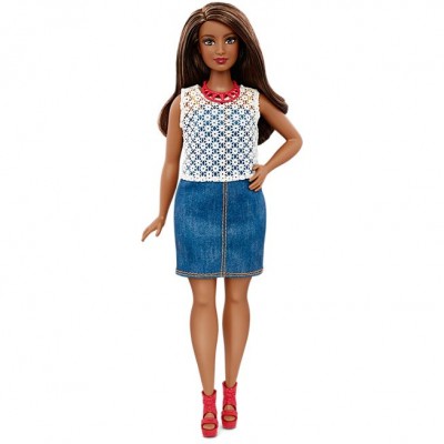 Barbie Fashionistas Doll 32 Dolled Up Denim - Curvy   